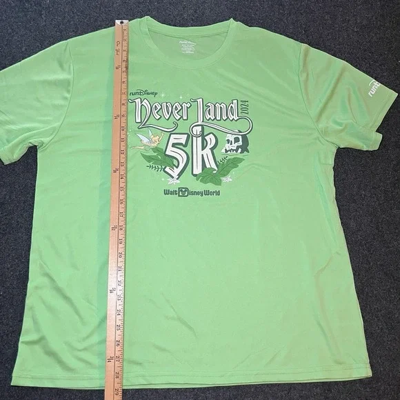 Run Disney Neverland 5K Green Polyester T Shirt Mens 2XL - Picture 6 of 6